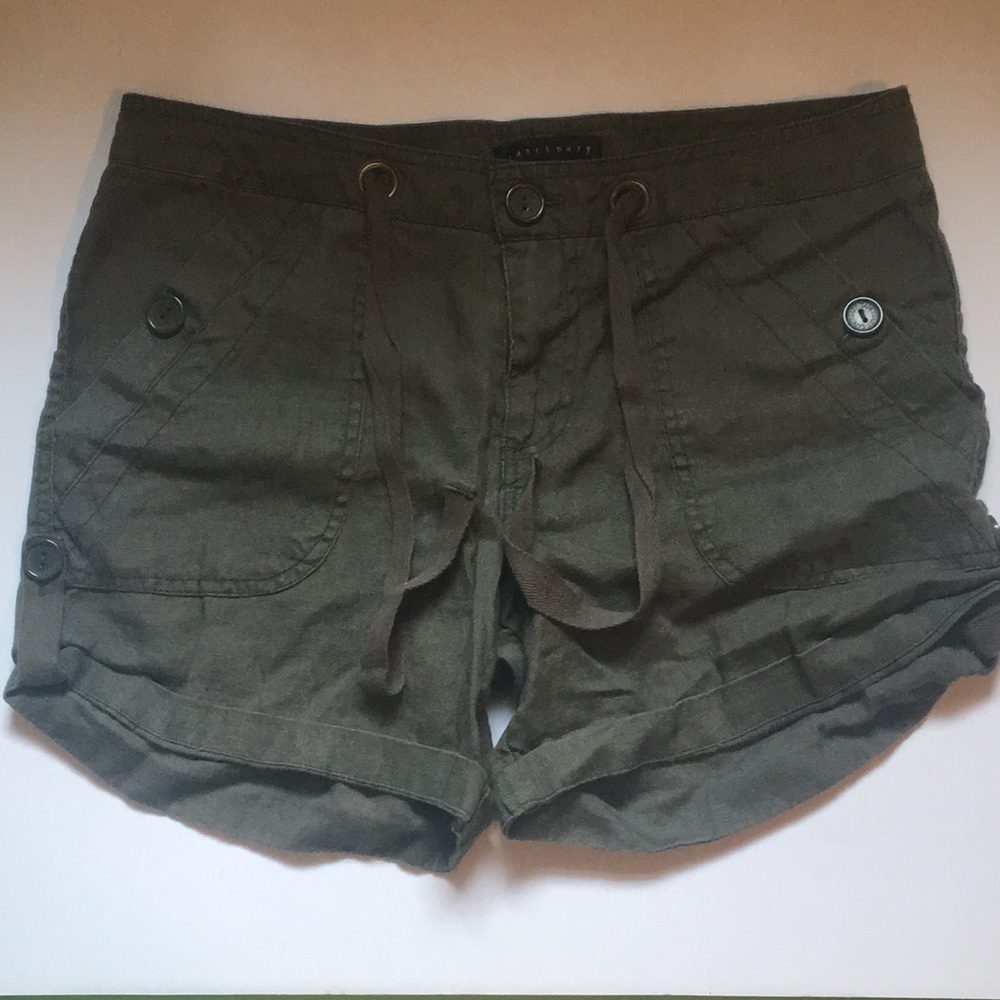 Olive cargo shorts